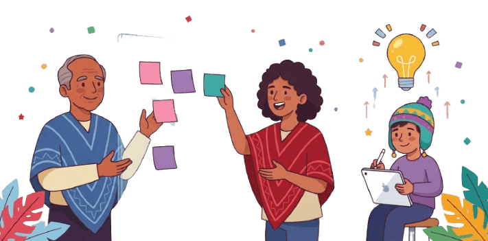 Un ciudadano escribiendo una propuesta nueva para el plan de gobierno